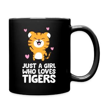 Just a Girl Who Loves Tigers - Full Colour Mug - black - Right