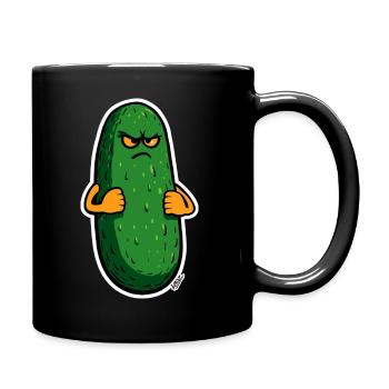 Grumpy Pickle Mascot - Full Colour Mug - black - Right