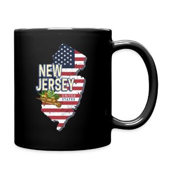 New Jersey United States Vintage USA Souvenir - Full Colour Mug - black - Right