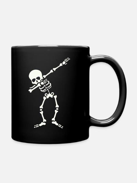 Skelett Dab Dabbing - Tasse einfarbig - Schwarz