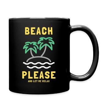 Plage, s’il te plaît, et laisse-moi me détendre - Mug uni - noir - Droite