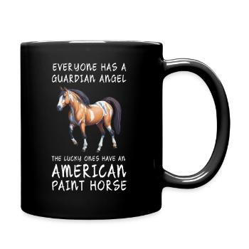 The Lucky Ones Have An American Paint Horse - Full Colour Mug - black - Right