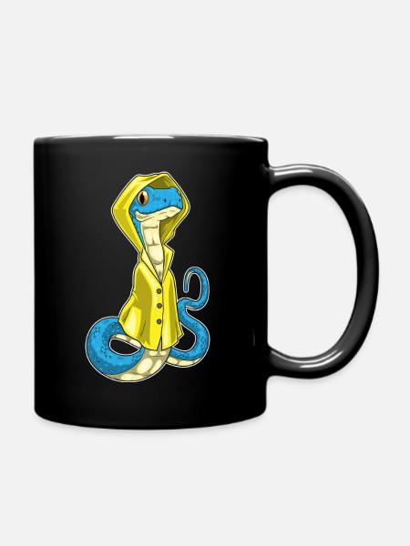 Schlange Regenjacke - Tasse einfarbig - Schwarz