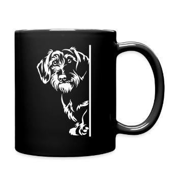 Dackel "Black Edition" - Tasse einfarbig - Schwarz - Rechts