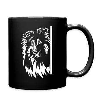 Sheltie Head "Back Edition" - Full Colour Mug - black - Right