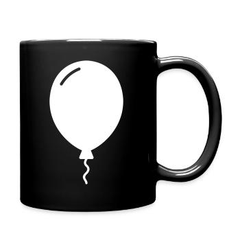 Luftballon – Party, Leichtigkeit & Gute Laune - Tasse einfarbig - Schwarz - Rechts