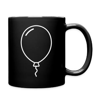 Luftballon – Party, Leichtigkeit & Gute Laune - Tasse einfarbig - Schwarz - Rechts