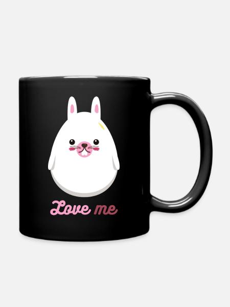 rabbit - Full Colour Mug - black