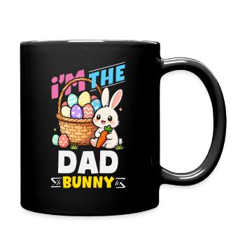 Joyeuse Pâques, douce chasse aux œufs du lapin, œufs de Pâques - Mug uni - noir - Droite