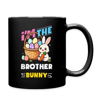 Joyeuse Pâques, douce chasse aux œufs du lapin, œufs de Pâques - Mug uni - noir - Droite