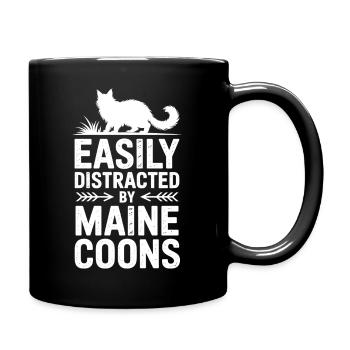 Maine Coon Sayings Cat Joke Maine Coon Gift - Full Colour Mug - black - Right