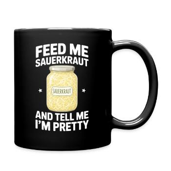 Sauerkraut Sauerkohl Geschenke - Tasse einfarbig - Schwarz - Rechts