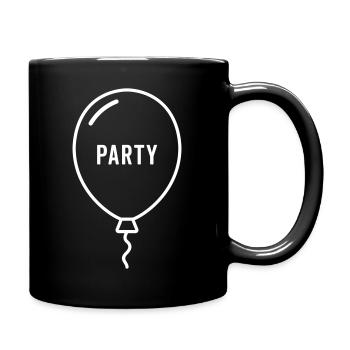 Ballon « Party » – Design joyeux - Mug uni - noir - Droite