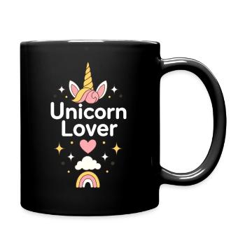 Süßes Einhorngeschenk für Mädchen, Einhornliebhaber - Tasse einfarbig - Schwarz - Rechts