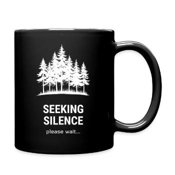Seeking Silence – Please Wait... - Full Colour Mug - black - Right