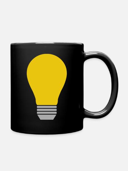 Glühbirne - Tasse einfarbig - Schwarz