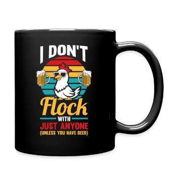 Farmer Rooster Flock Volaille Bière Poulet - Mug uni - noir - Droite