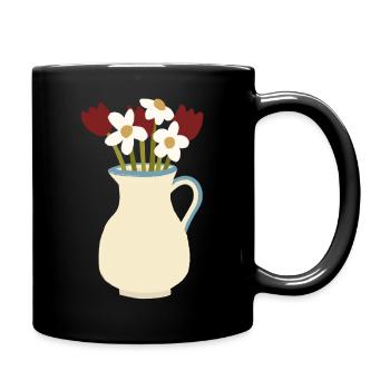 Ceramic Vase Bloom Duo - Full Colour Mug - black - Right