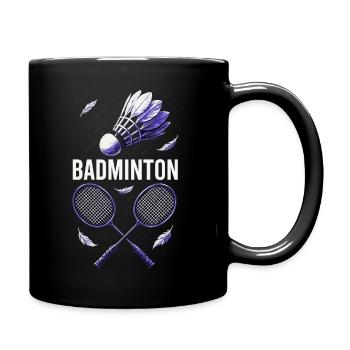 Badminton Violet : Badminton & Raquette - Mug uni - noir - Droite