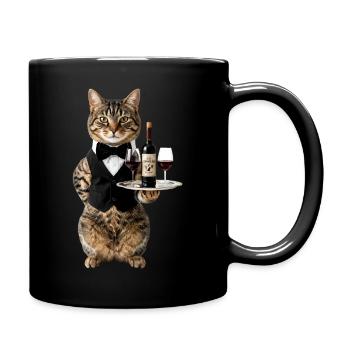 Kellner Tom im Smoking-Chic - Tasse einfarbig - Schwarz - Rechts