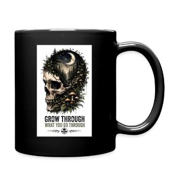 Crâne de forêt Motif forêt nocturne - Mug uni - noir - Droite