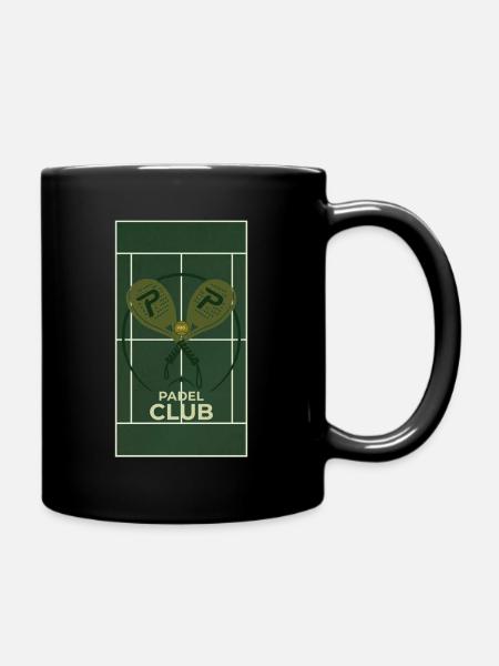 Padel Club Courtdesign - Tasse einfarbig - Schwarz