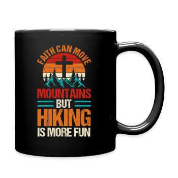 Hiking Mountain Trail Backpacking Outdoors Poaching - Full Colour Mug - black - Right
