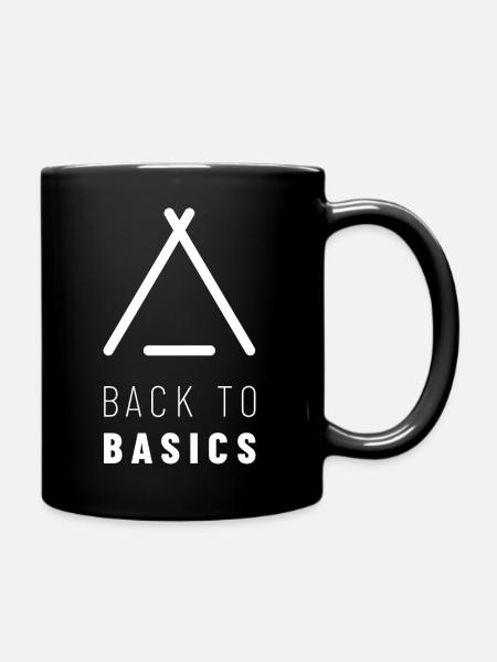 Back to Basics | Camping & Bushcraft | Tent - Full Colour Mug - black