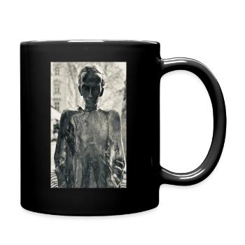 Düstere Statue in Monochrom - Tasse einfarbig - Schwarz - Rechts