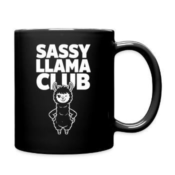 Club de Lama Sassy Lama Lama coquin - Mug uni - noir - Droite