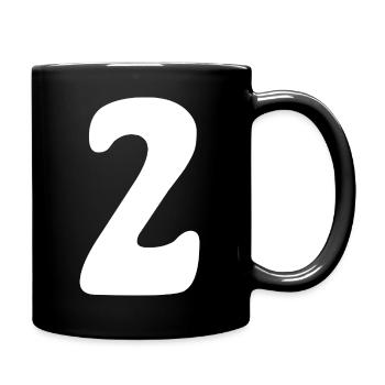 Deux : Minimal Numéral 2 | Deuxième - Mug uni - noir - Droite
