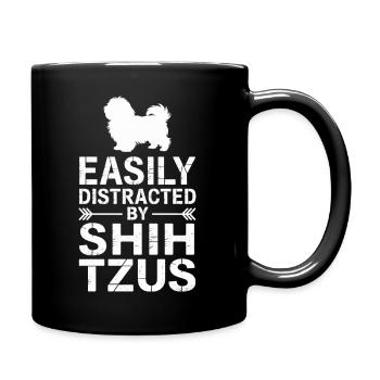 Shih Tzu Sprüche Hunde Lustiges Shih Tzu Geschenk  - Tasse einfarbig - Schwarz - Rechts