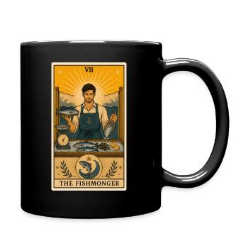 Fishmonger | Fish Market Tarot - Full Colour Mug - black - Right