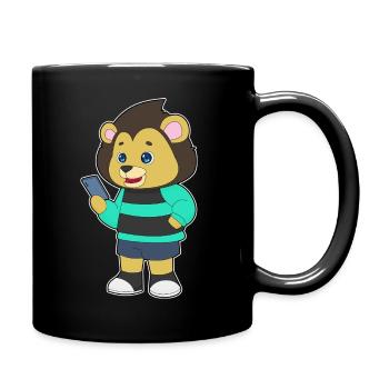 Lion Smartphone - Full Colour Mug - black - Right