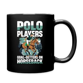 Polo Players Determined Heroes on the - Full Colour Mug - black - Right