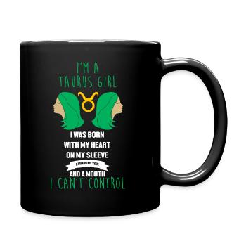 Signe du zodiaque Taureau - Mug uni - noir - Droite