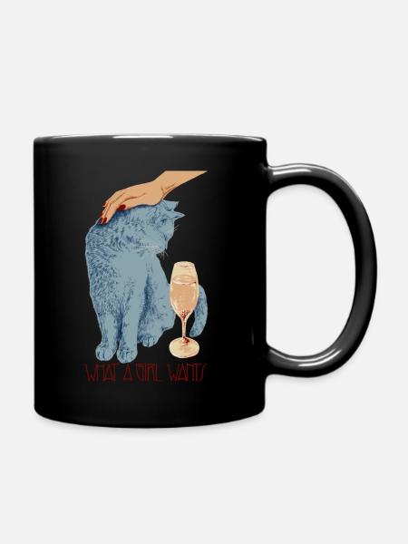 WAS EIN MÄDCHEN WILL - Tasse einfarbig - Schwarz