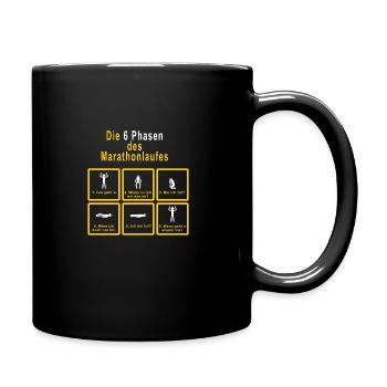 Running runner marathon training gift - Full Colour Mug - black - Right