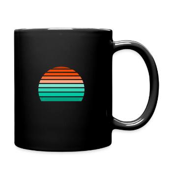 Coucher de soleil vintage - Mug uni - noir - Droite