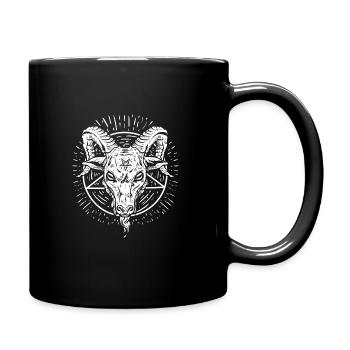 Baphomet Pentagram Gift for a - Full Colour Mug - black - Right