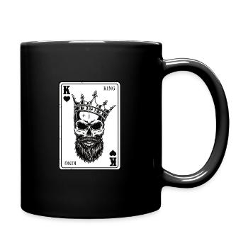King And Queen Skull - 2/2 Card Hearts Flush - Full Colour Mug - black - Right