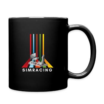 Simracer, Simracing, Cockpit, Wheelchair Gift - Tasse einfarbig - Schwarz - Rechts