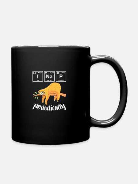Drôle de science humour Jeux de mots Paresseux - Mug uni - noir