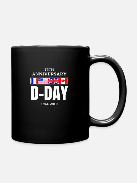 Débarquement de Normandie 75e anniversaire Hommes Femmes - Mug uni - noir