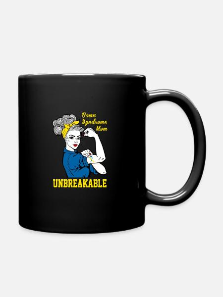 Down Syndrome Mom Unbreakable - Ensfarvet krus - sort
