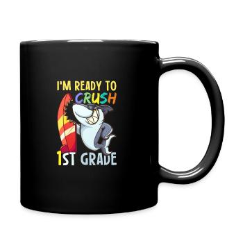 Requin je suis prêt à écraser la 1ère année de retour à l’école - Mug uni - noir - Droite