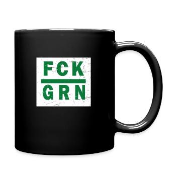 Anti Grünen Kein Bock auf Baerbock FCK GRN T Shirt - Tasse einfarbig - Schwarz - Rechts
