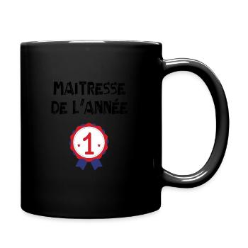 Maitresse de l'année - Mug uni - noir - Droite
