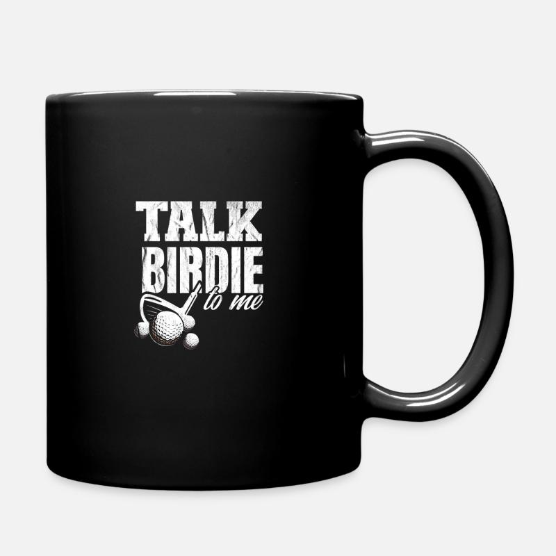 Golf Talk Birdie To Me - Full Colour Mug - black