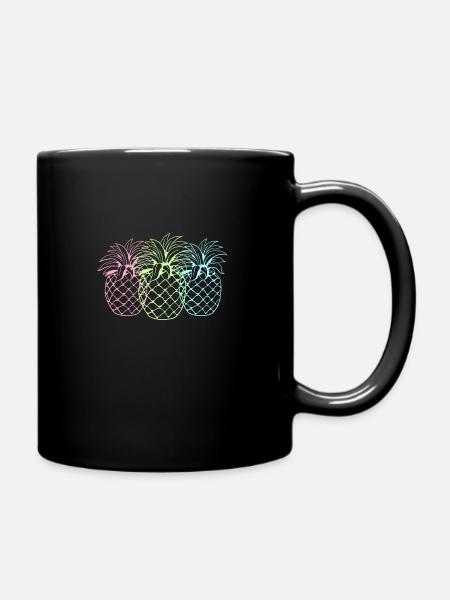 Pastel Pineapple - Full Colour Mug - black